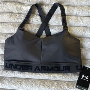Under Armour Dark Gray Cross-Back Sports Bra